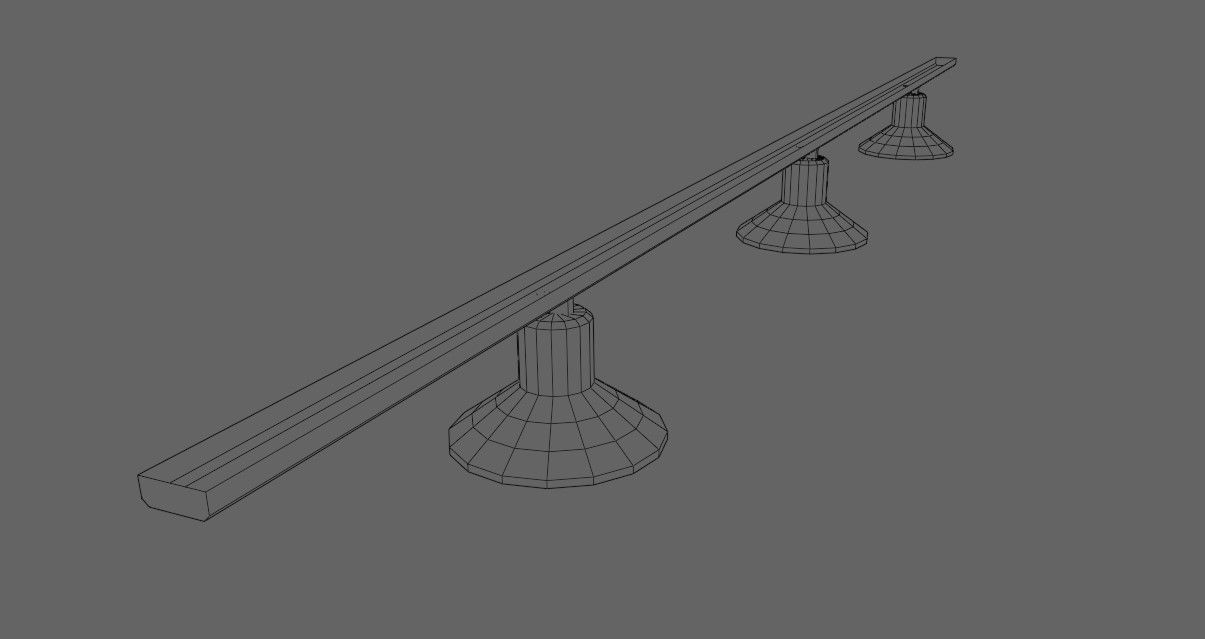 Industrial Lamps - Lights for Warehouse - Lampadas Low-poly 3D model_18