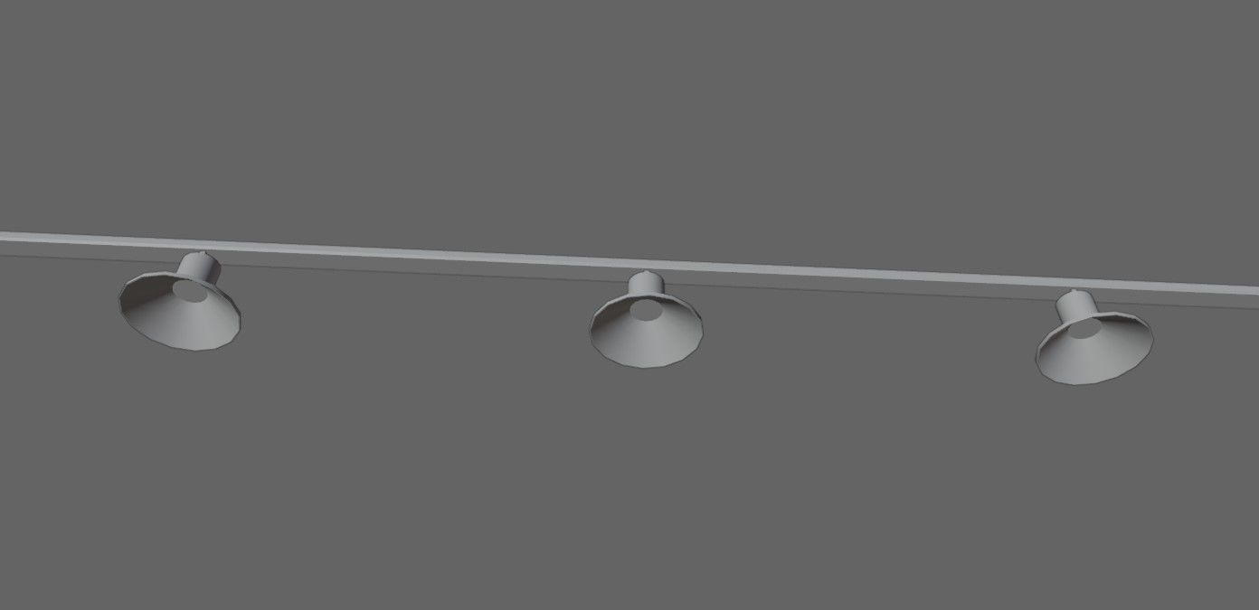 Industrial Lamps - Lights for Warehouse - Lampadas Low-poly 3D model_12