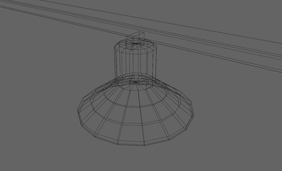 Industrial Lamps - Lights for Warehouse - Lampadas Low-poly 3D model_19