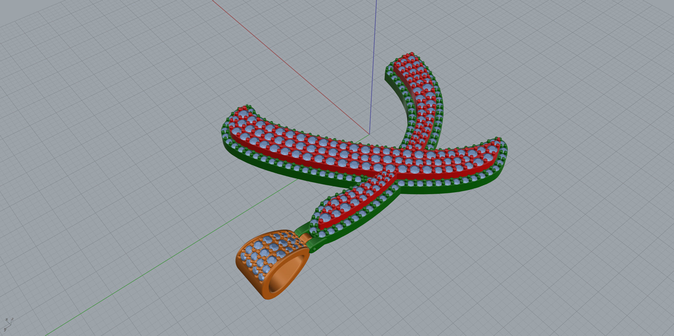 Pave Setting Font X 3D print model_5