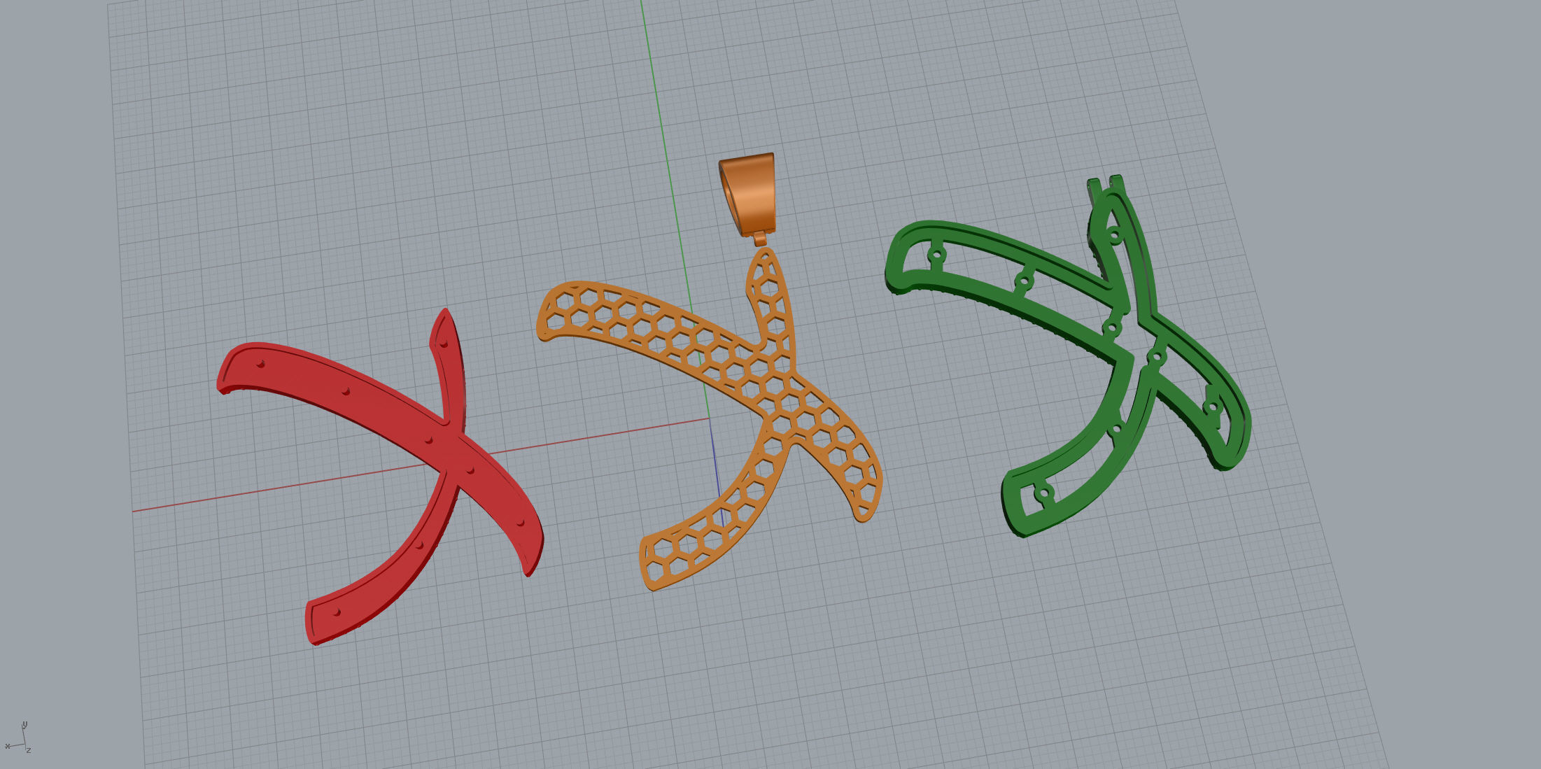 Pave Setting Font X 3D print model_11