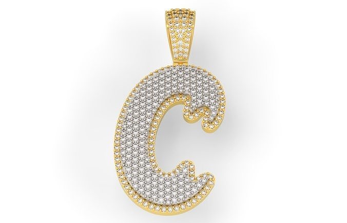 Drip Font C 3D print model