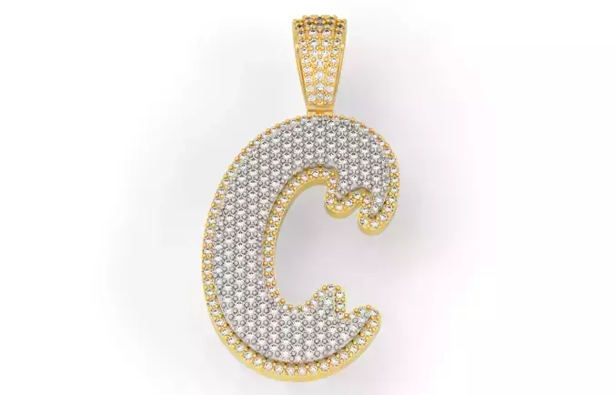 Drip Font C 3D print model