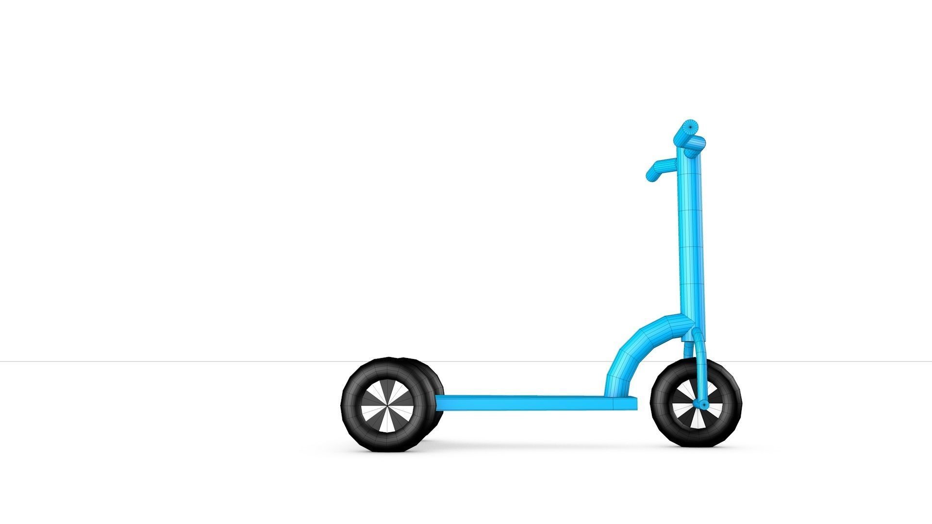 Scooter Low-poly 3D model_14