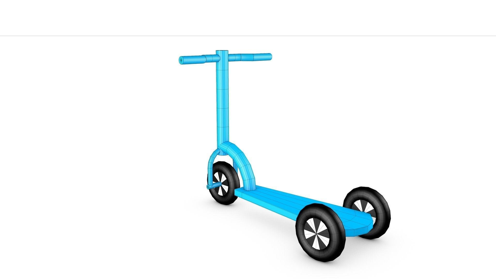 Scooter Low-poly 3D model_15