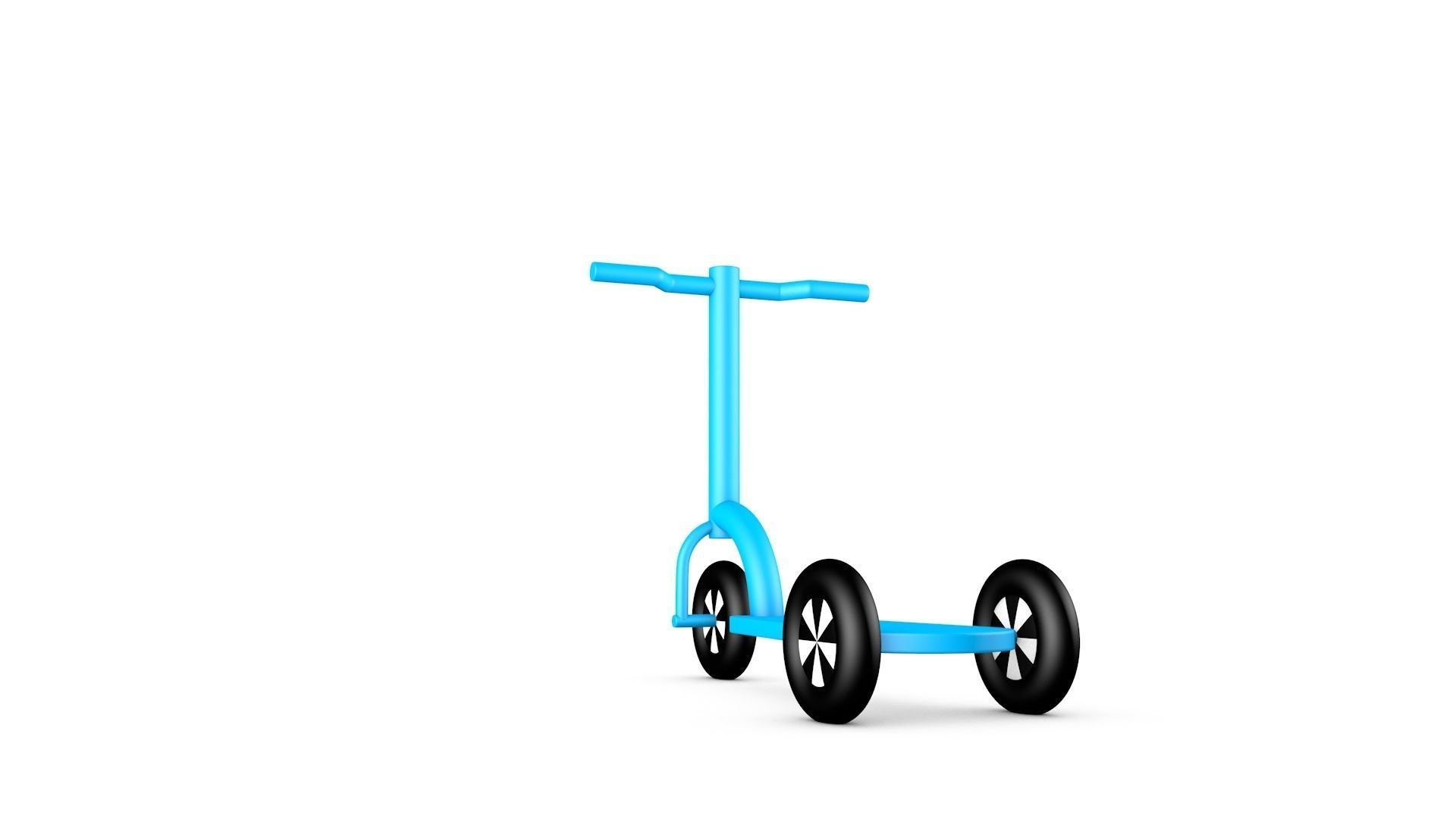 Scooter Low-poly 3D model_3