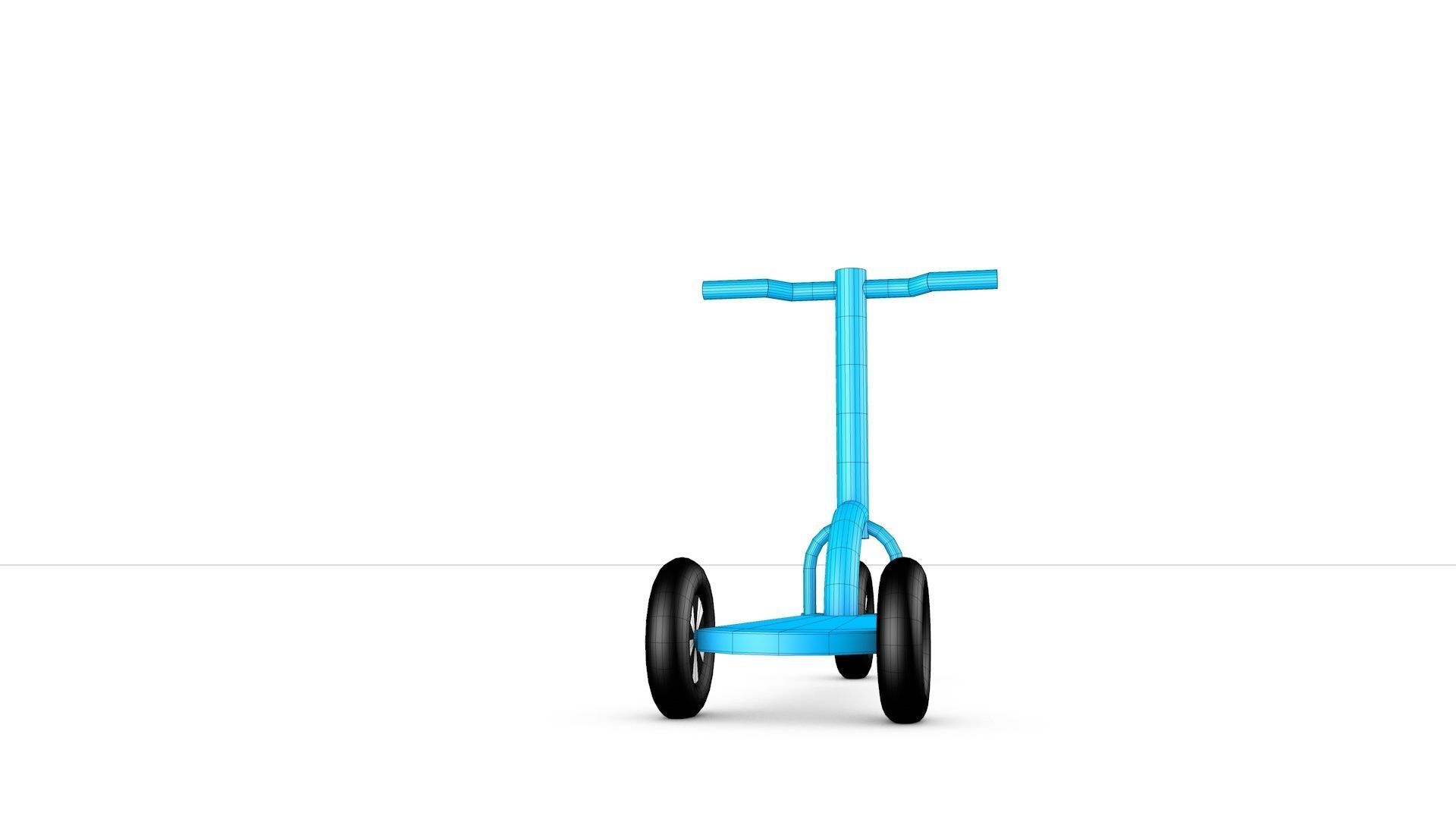 Scooter Low-poly 3D model_12