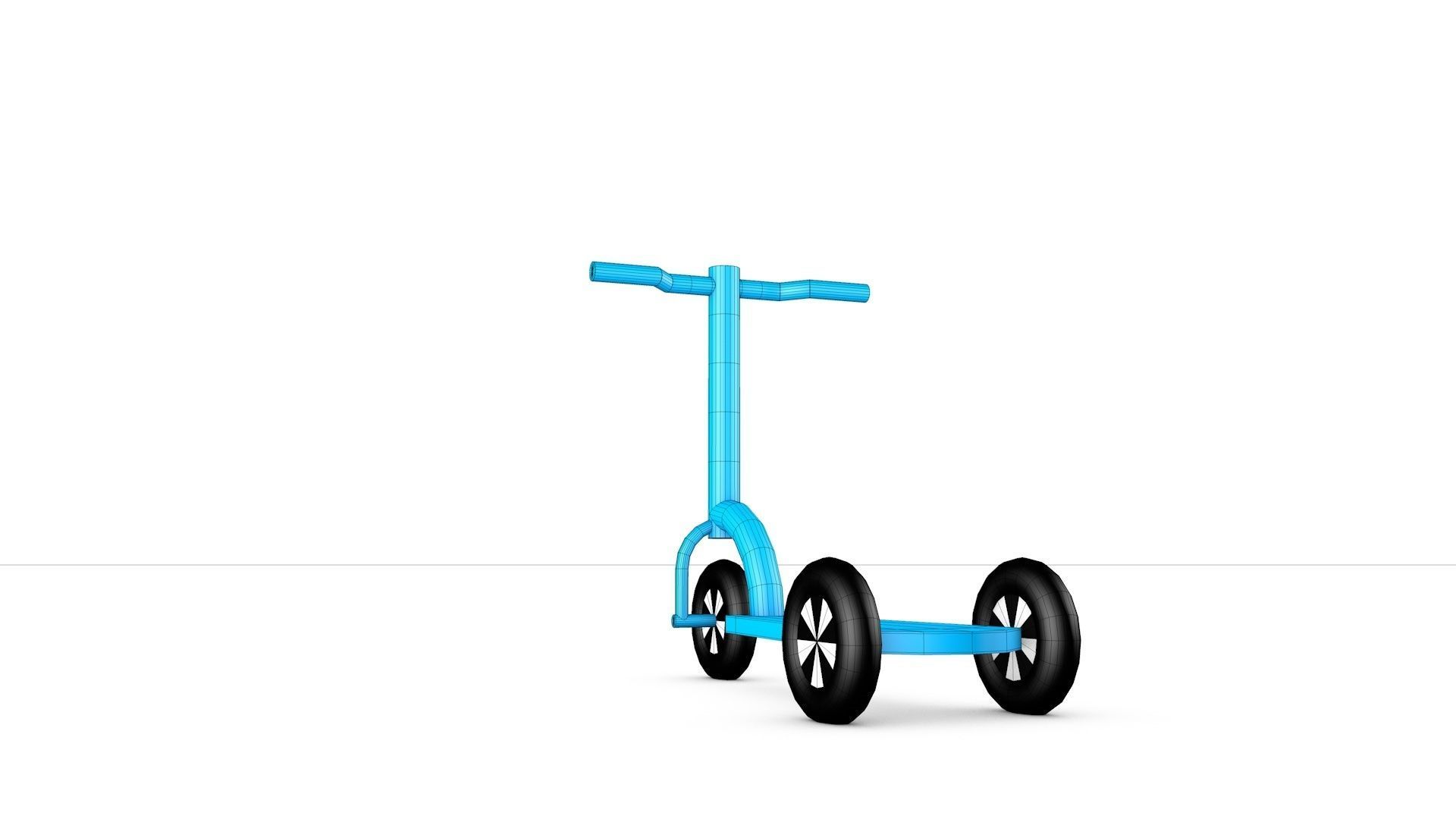 Scooter Low-poly 3D model_11