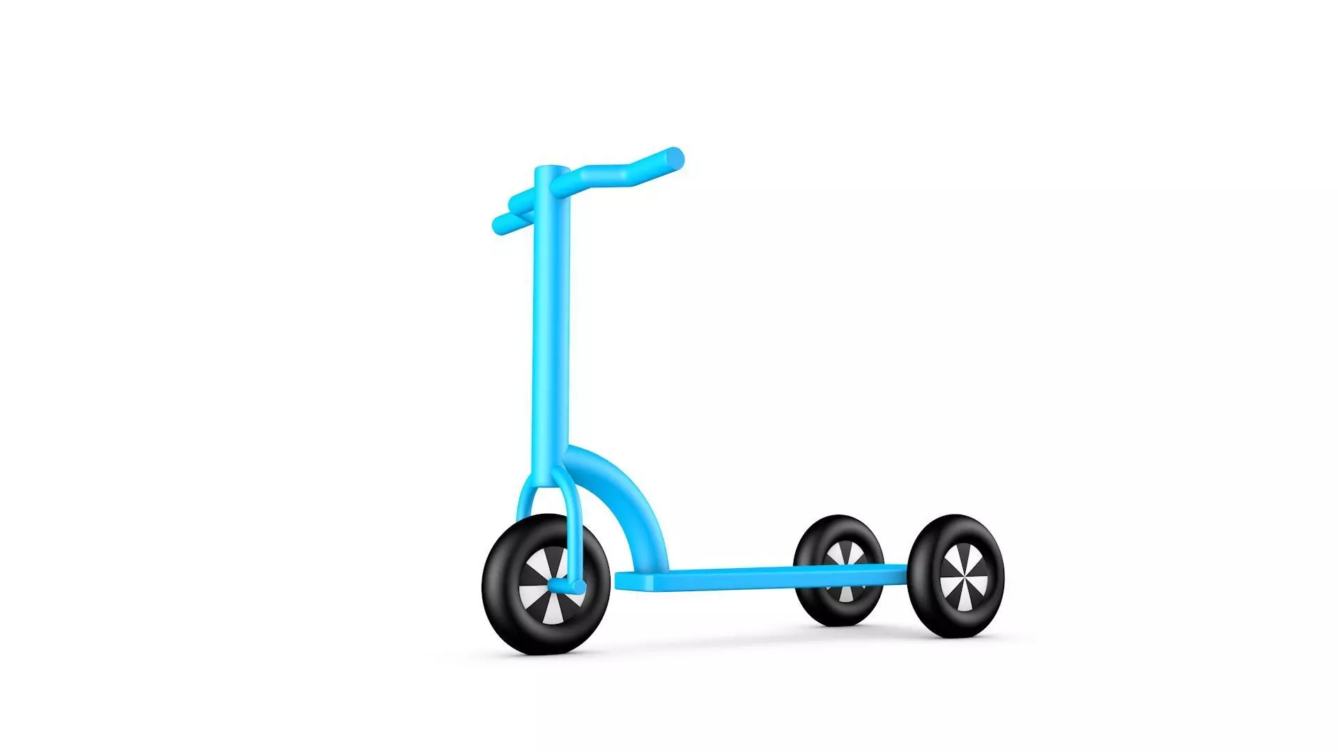 Scooter Low-poly 3D model_0
