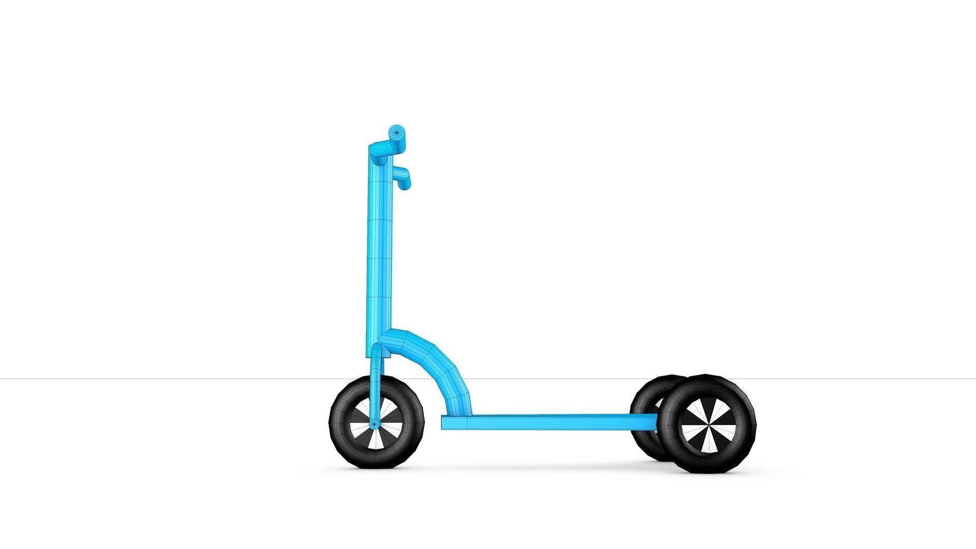 Scooter Low-poly 3D model_9
