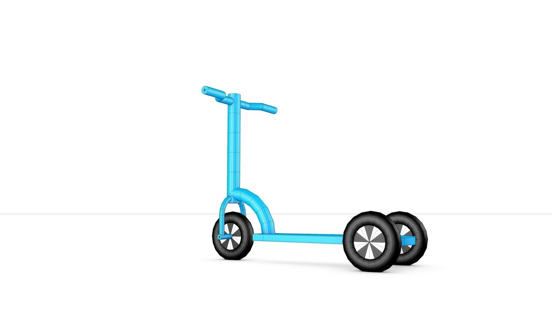 Scooter Low-poly 3D model_10