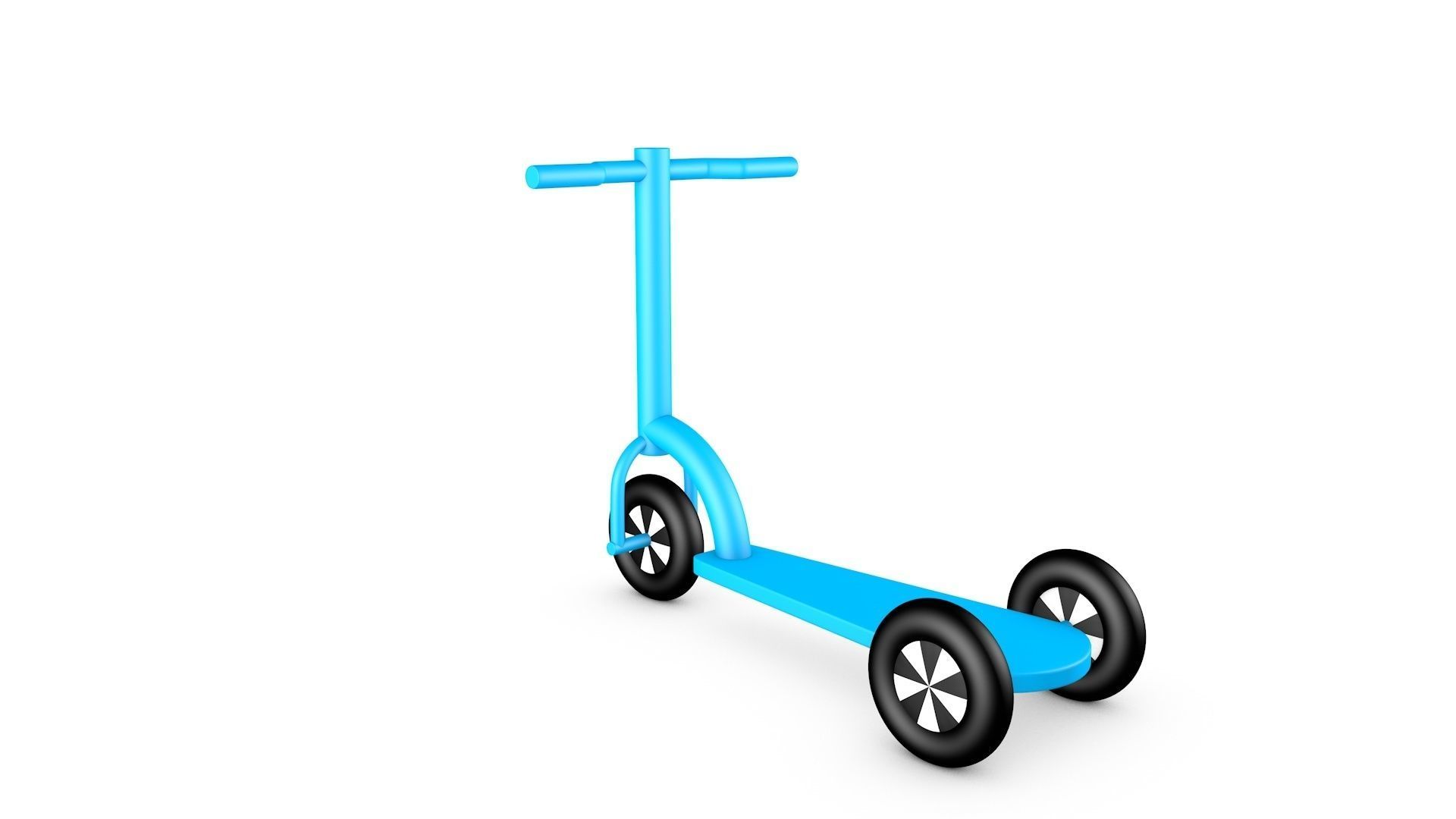 Scooter Low-poly 3D model_7