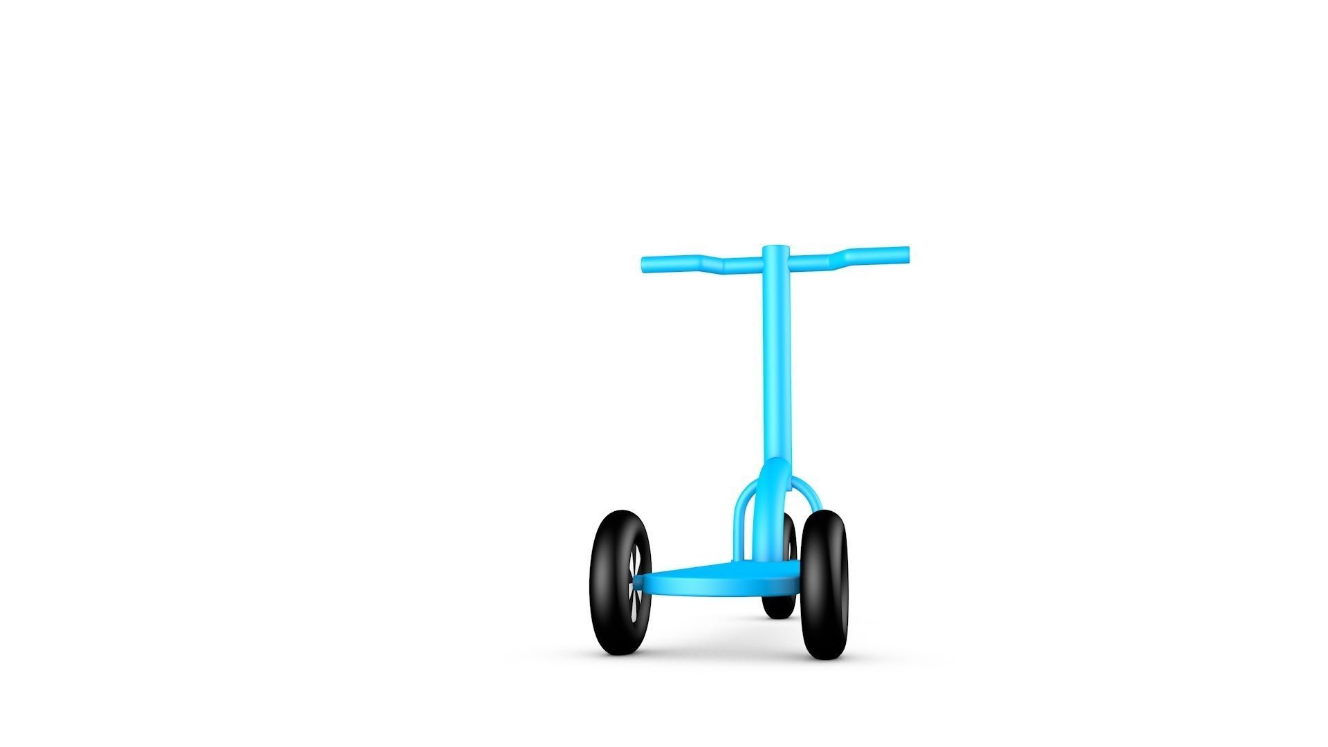 Scooter Low-poly 3D model_4