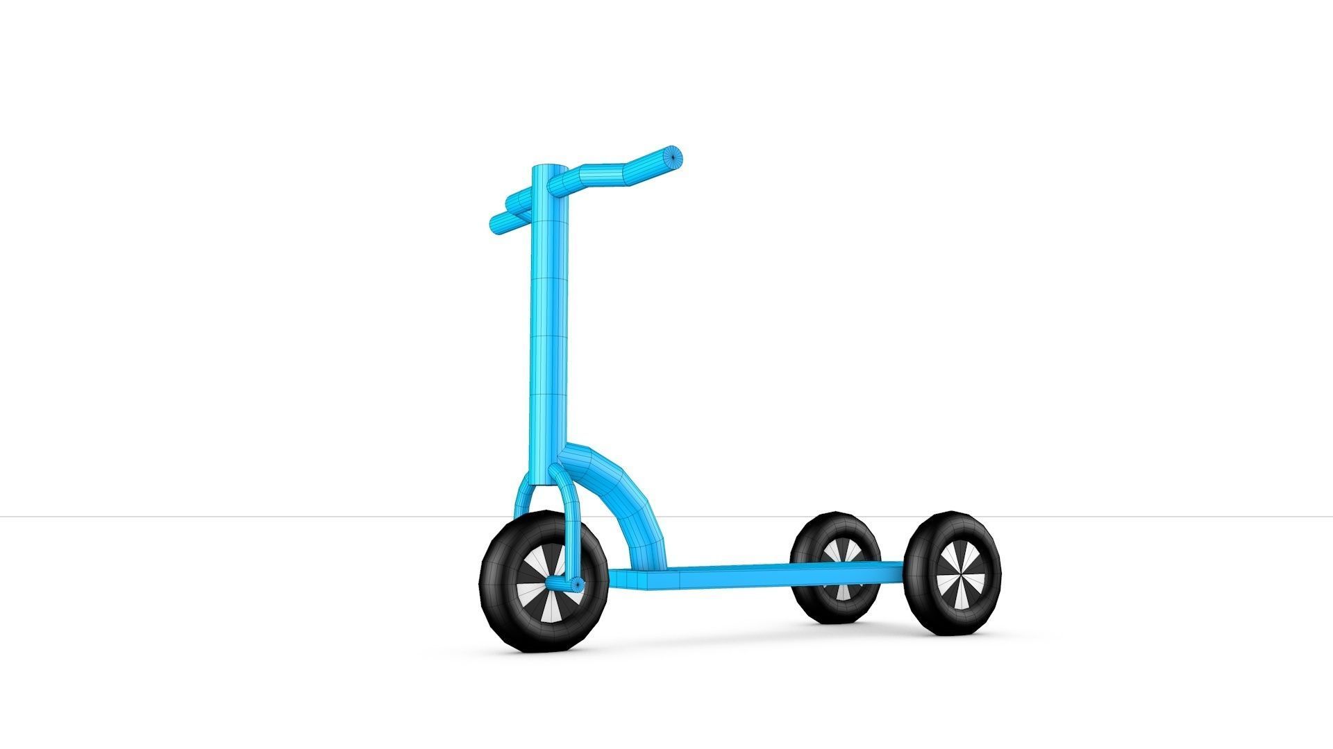 Scooter Low-poly 3D model_8