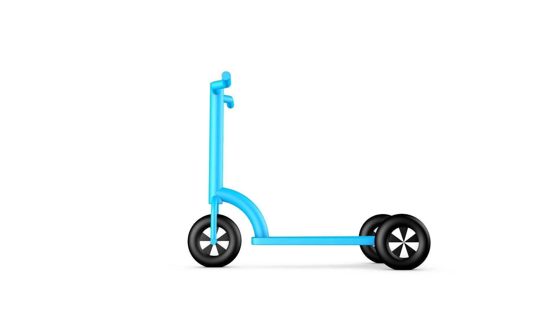 Scooter Low-poly 3D model_1