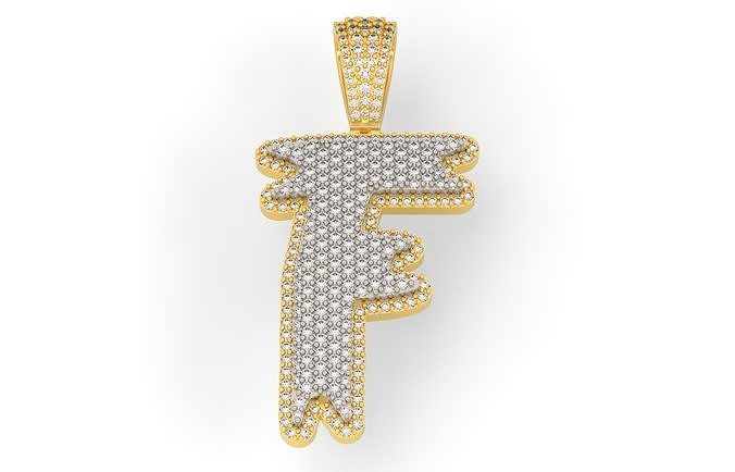 Drip Font  F 3D print model