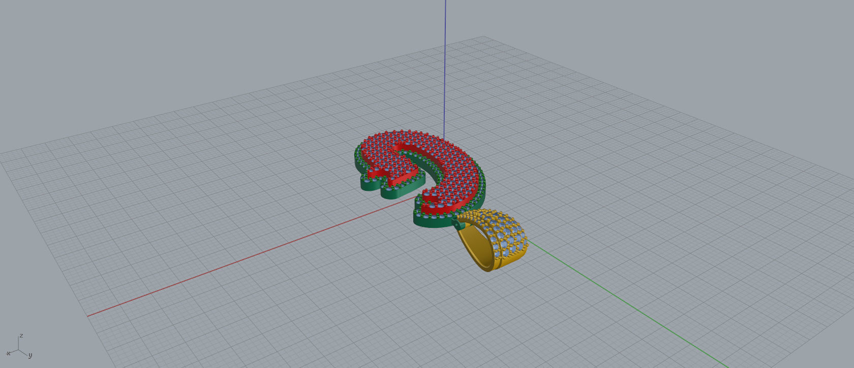 Drip Font G 3D print model_6