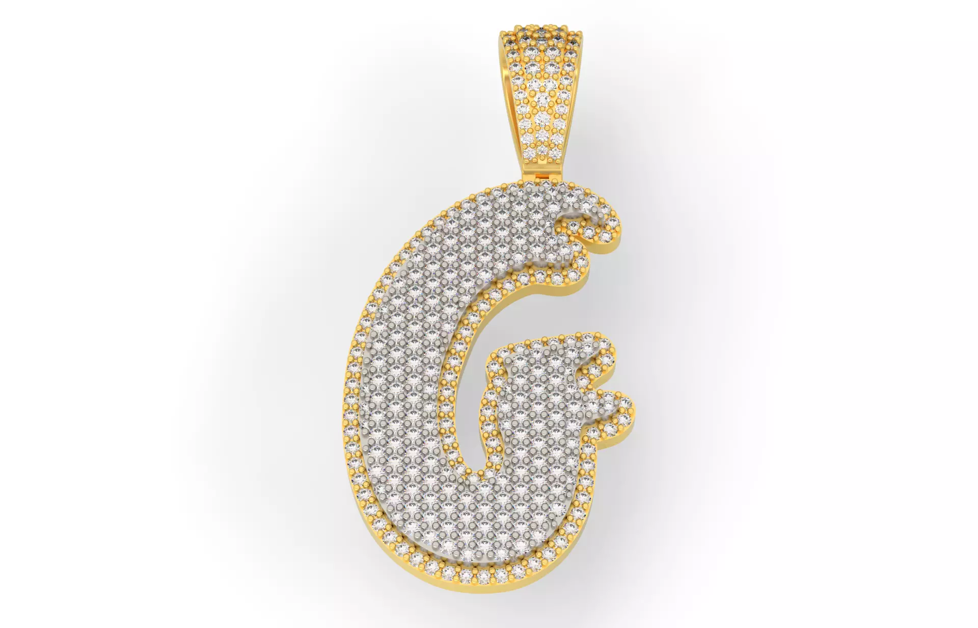 Drip Font G 3D print model_0