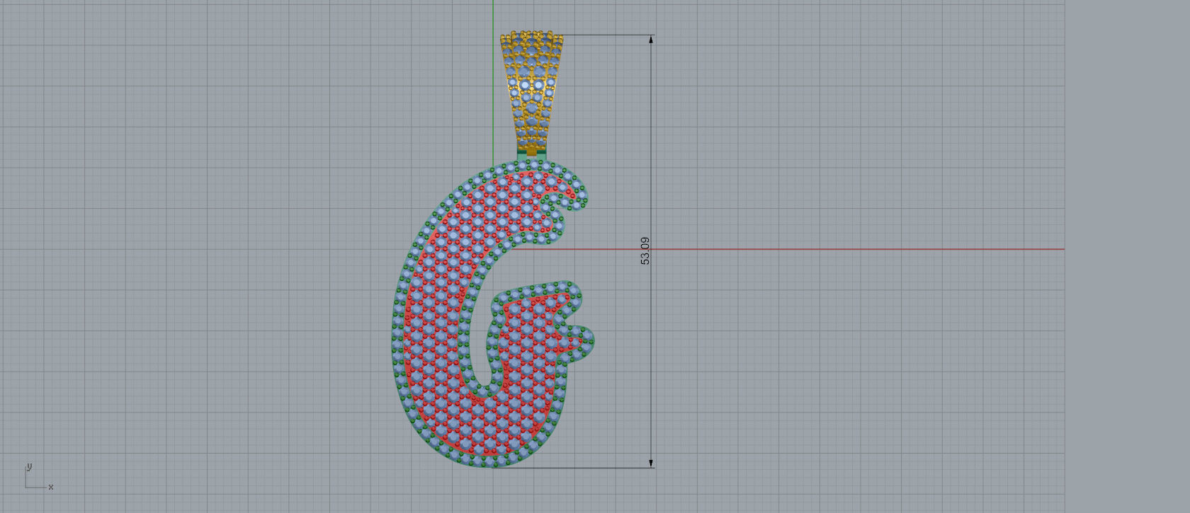 Drip Font G 3D print model_8