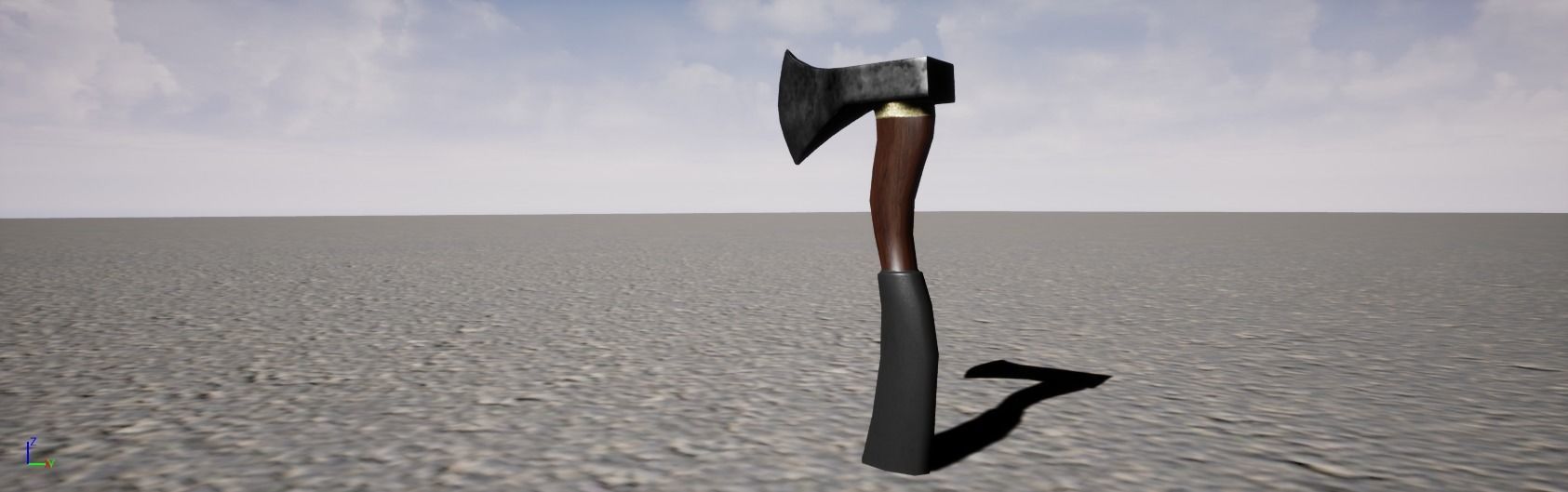 Survive Axe Low-poly 3D model_1