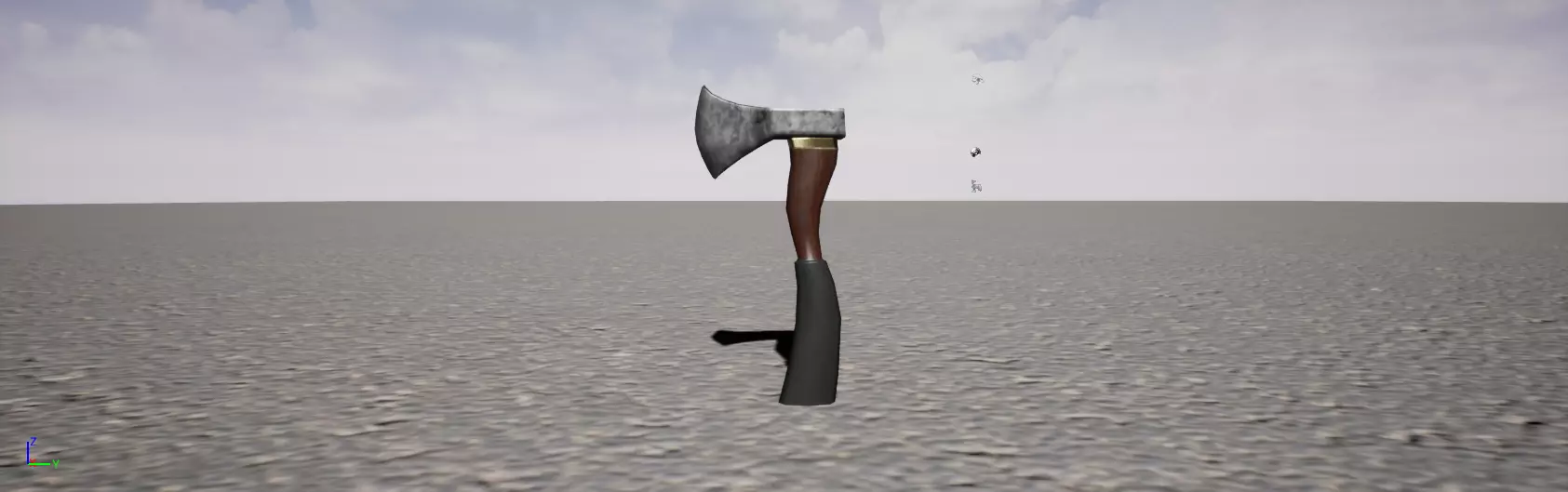 Survive Axe Low-poly 3D model_0