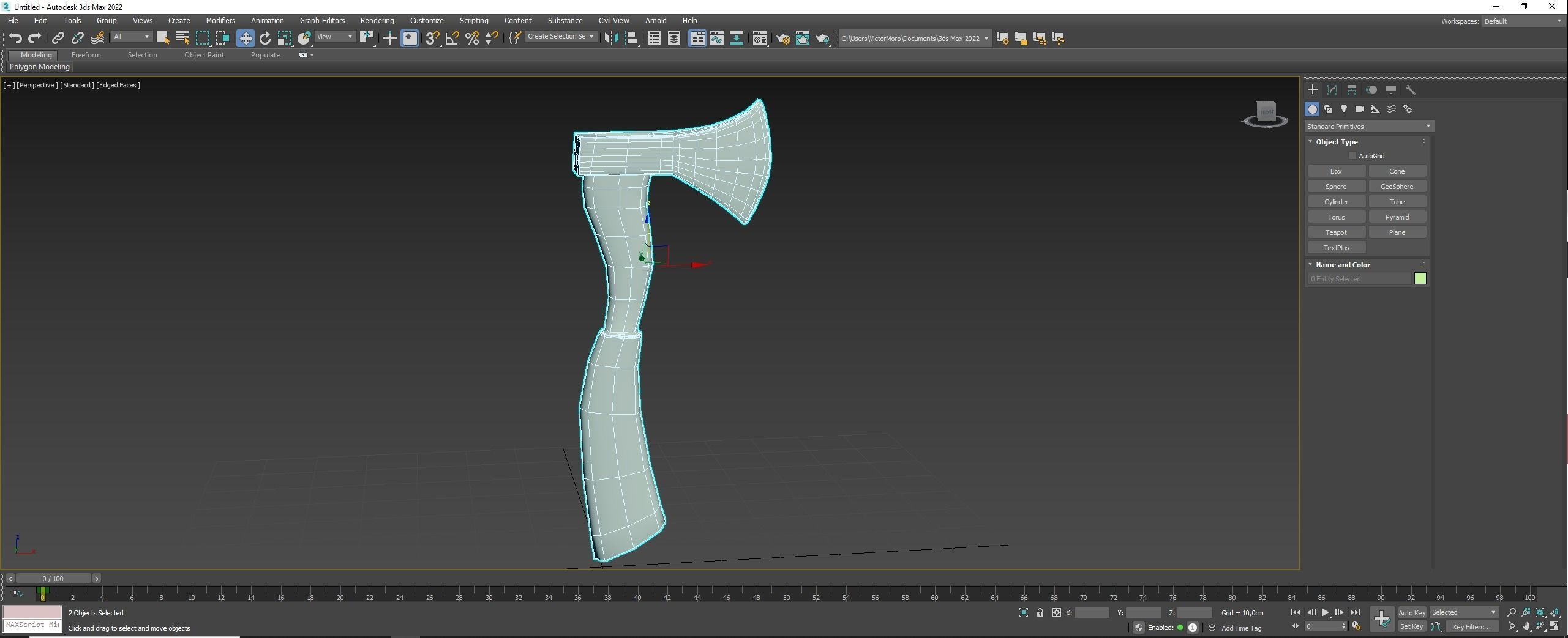 Survive Axe Low-poly 3D model_2