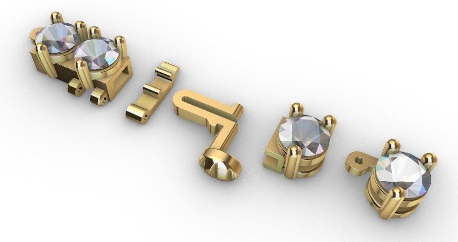 TENNIS CHAIN FOR NECKLACE 3D print model_12