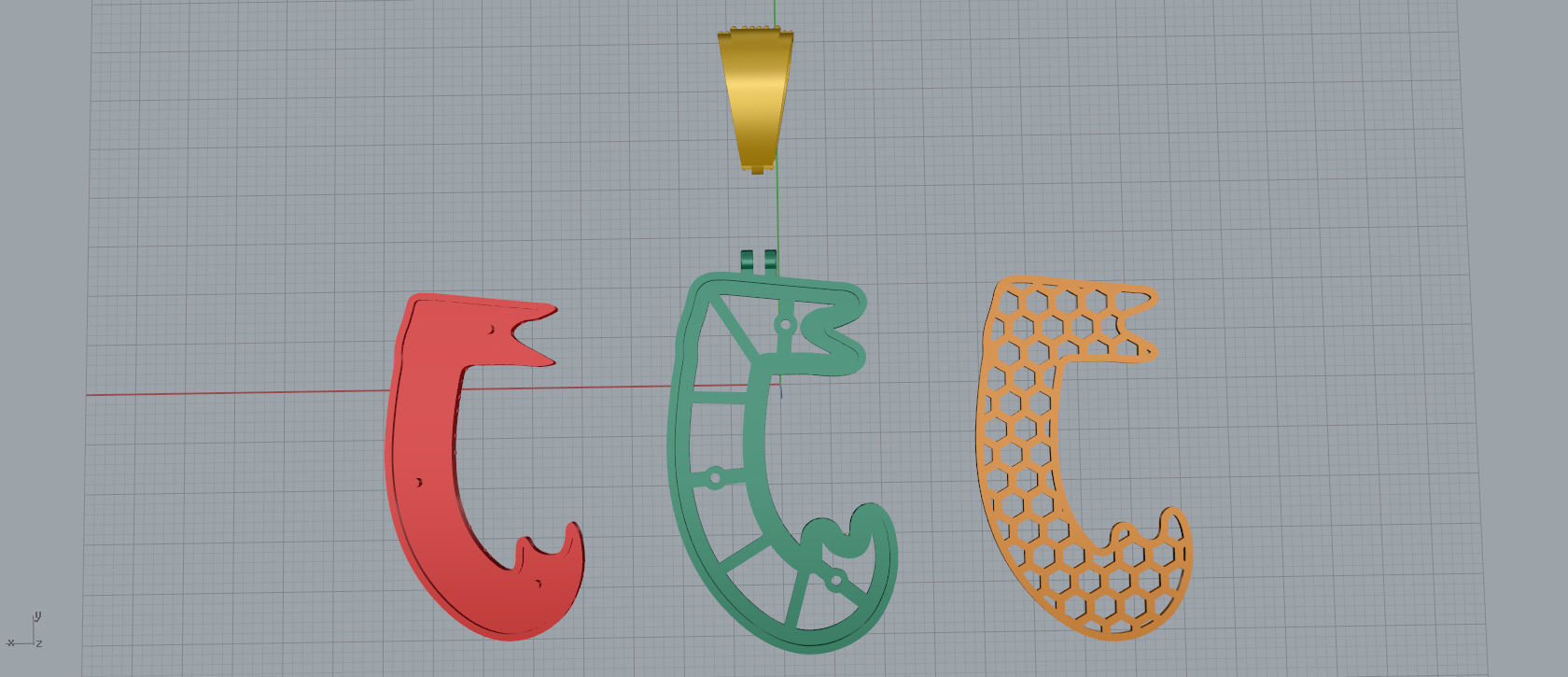 Drip Font J 3D print model_11