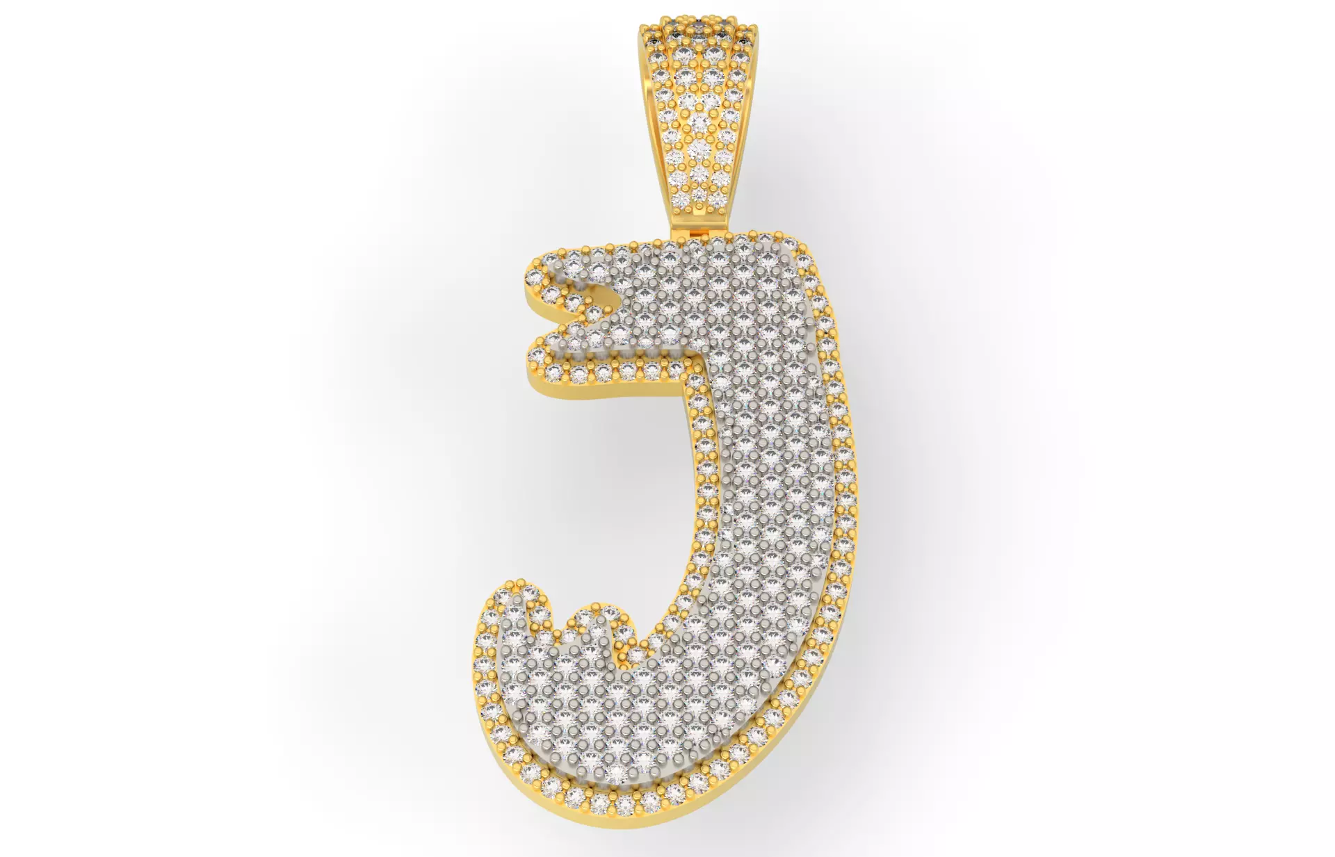 Drip Font J 3D print model_0