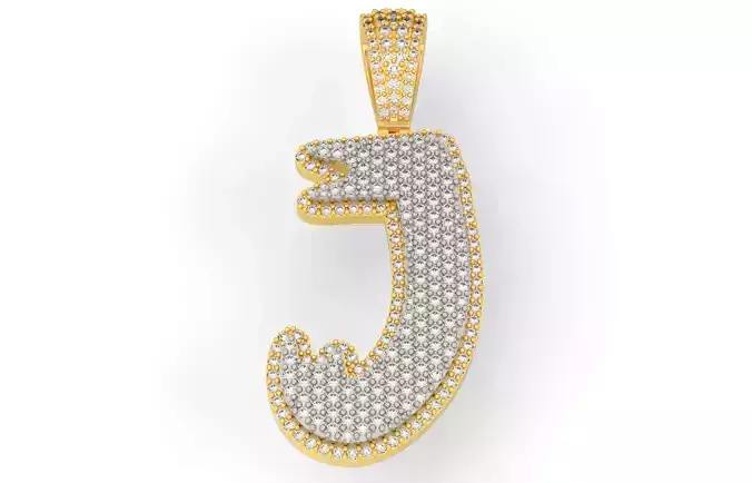 Drip Font  J 3D print model