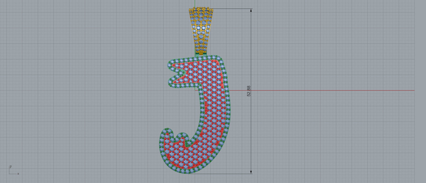 Drip Font J 3D print model_8