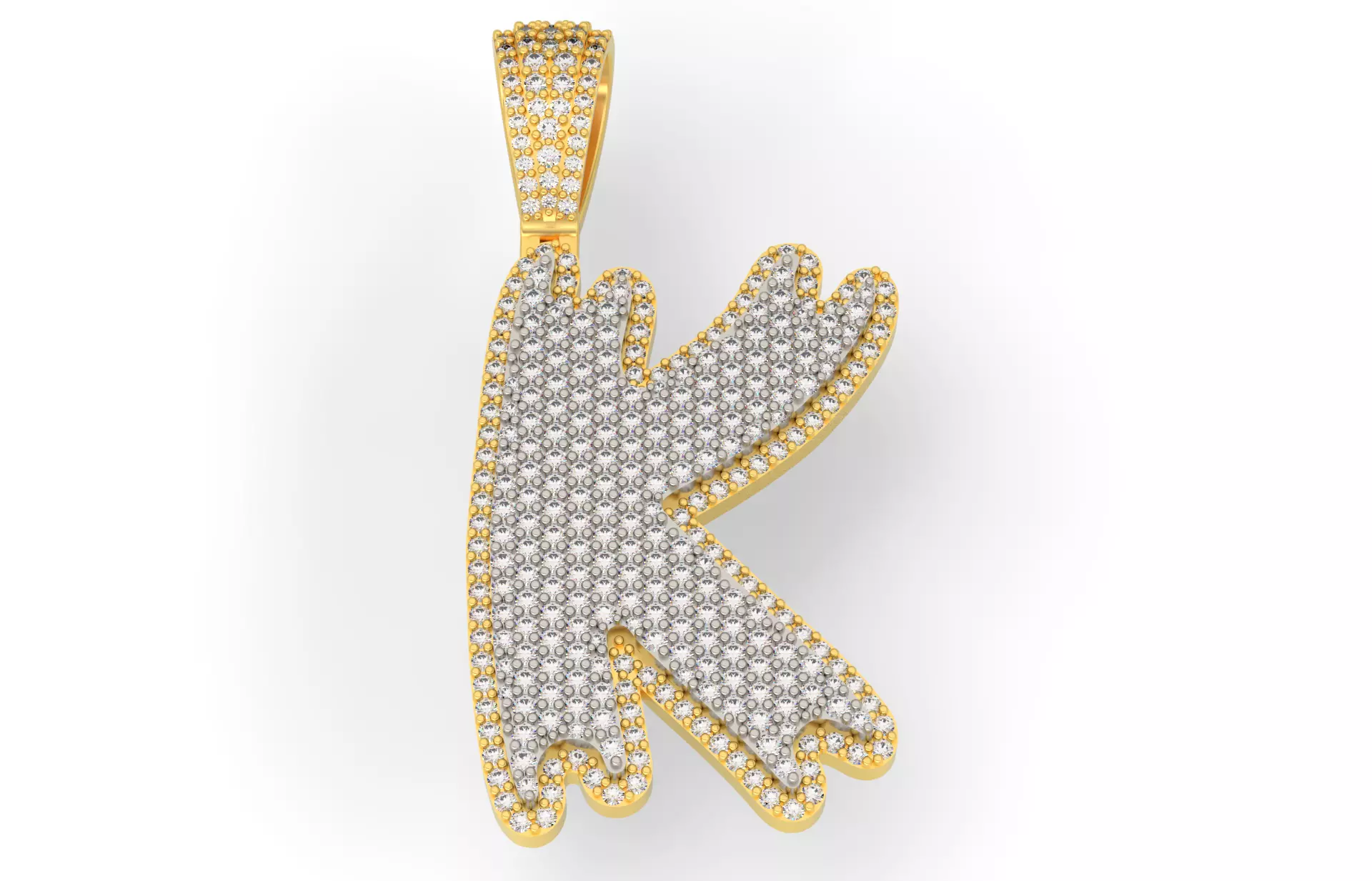 Drip Font  K 3D print model_0