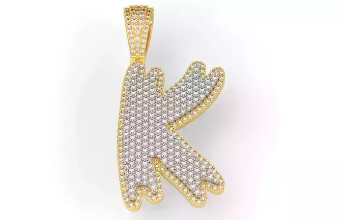 Drip Font  K 3D print model