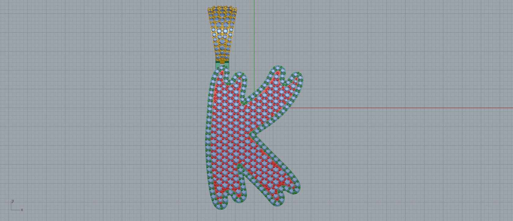 Drip Font  K 3D print model_1