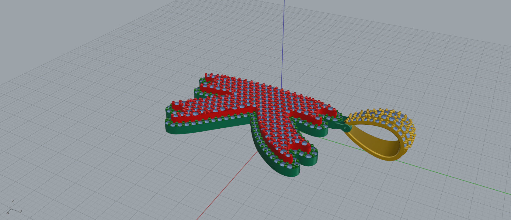 Drip Font  K 3D print model_5