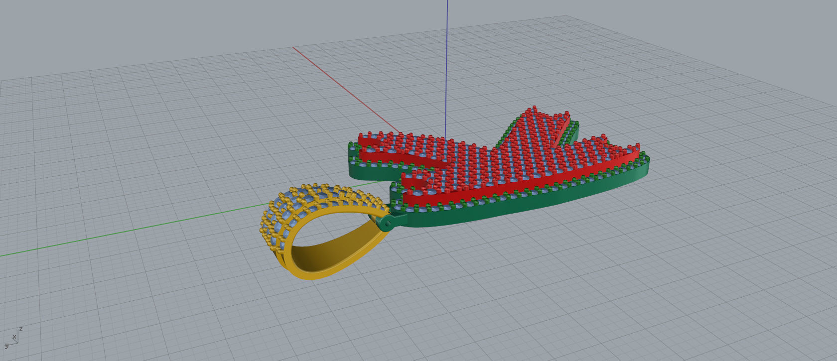 Drip Font  K 3D print model_7