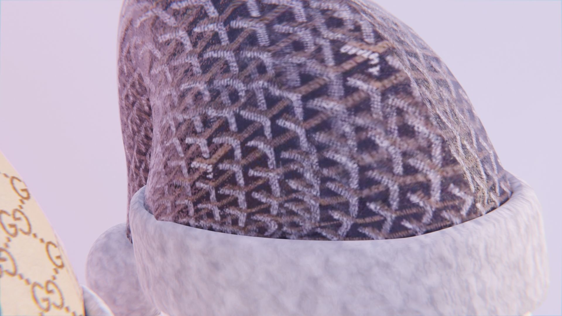 Designer Santa Hats - 5 Pack Low-poly 3D model_9