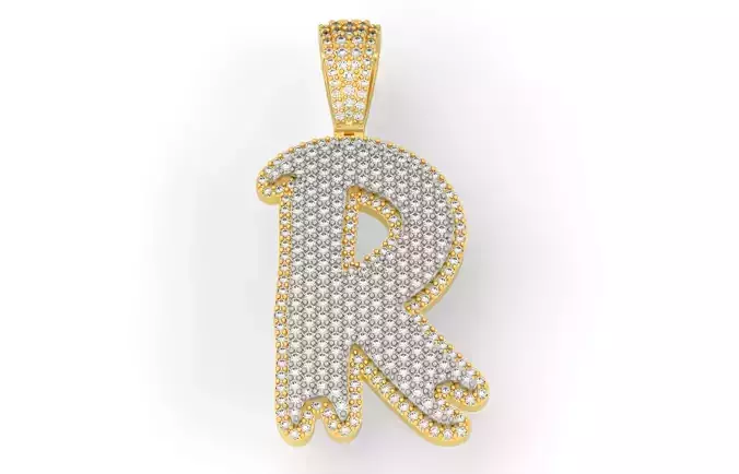 Drip Font  R 3D print model
