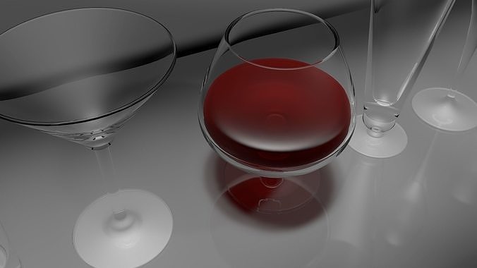 Glass Types 10 models Free 3D model