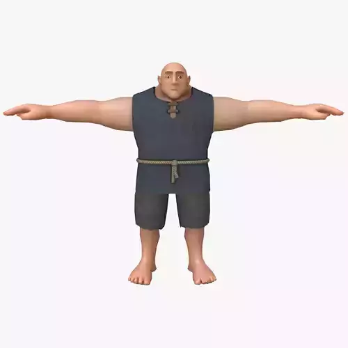 lowpoly giant model cartoon character