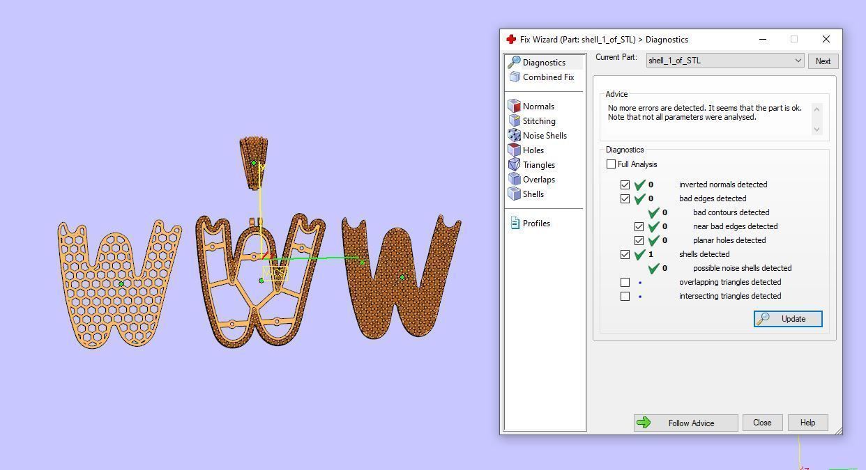 Drip Font W 3D print model_2
