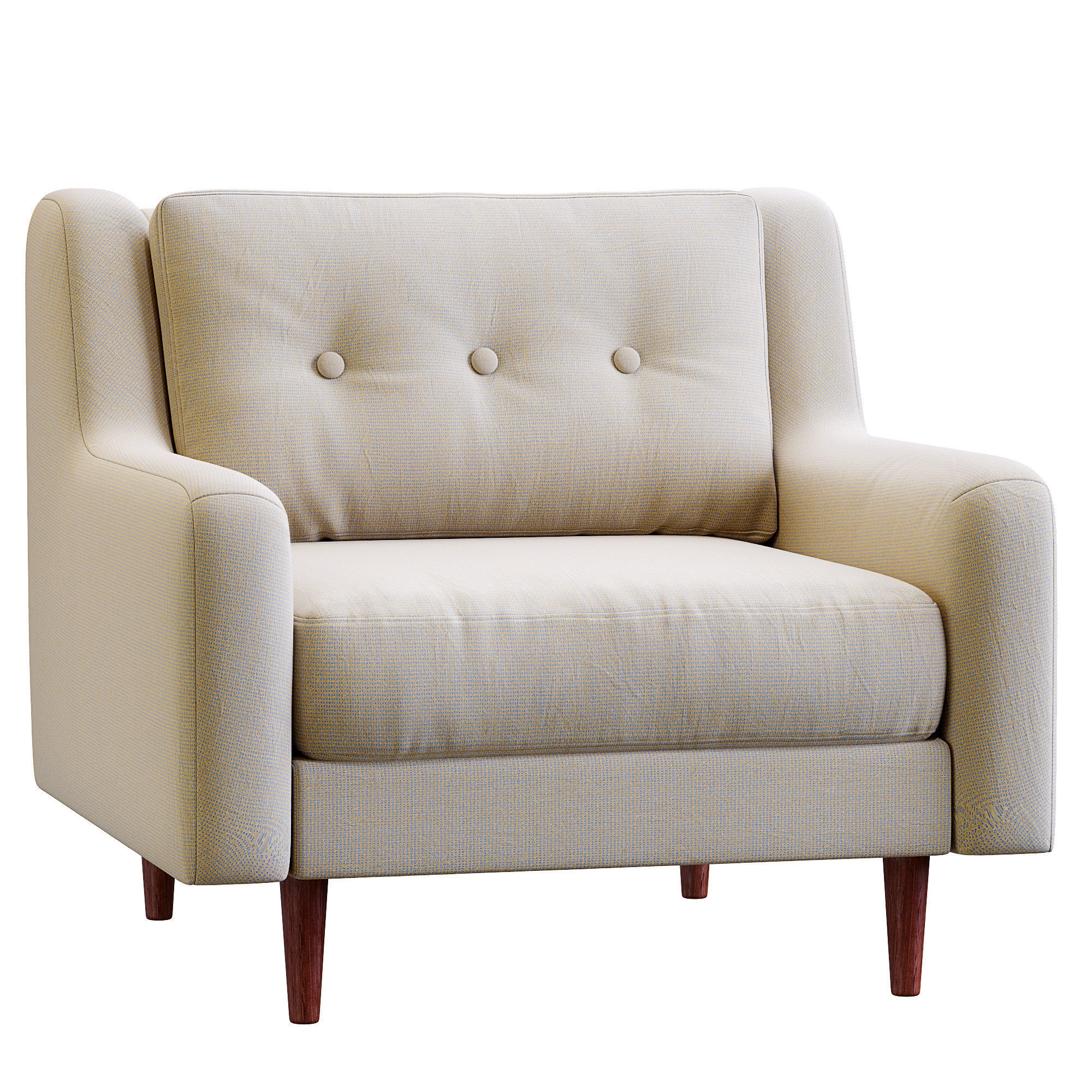 Armchair Crosby By West Elm 3D model_11