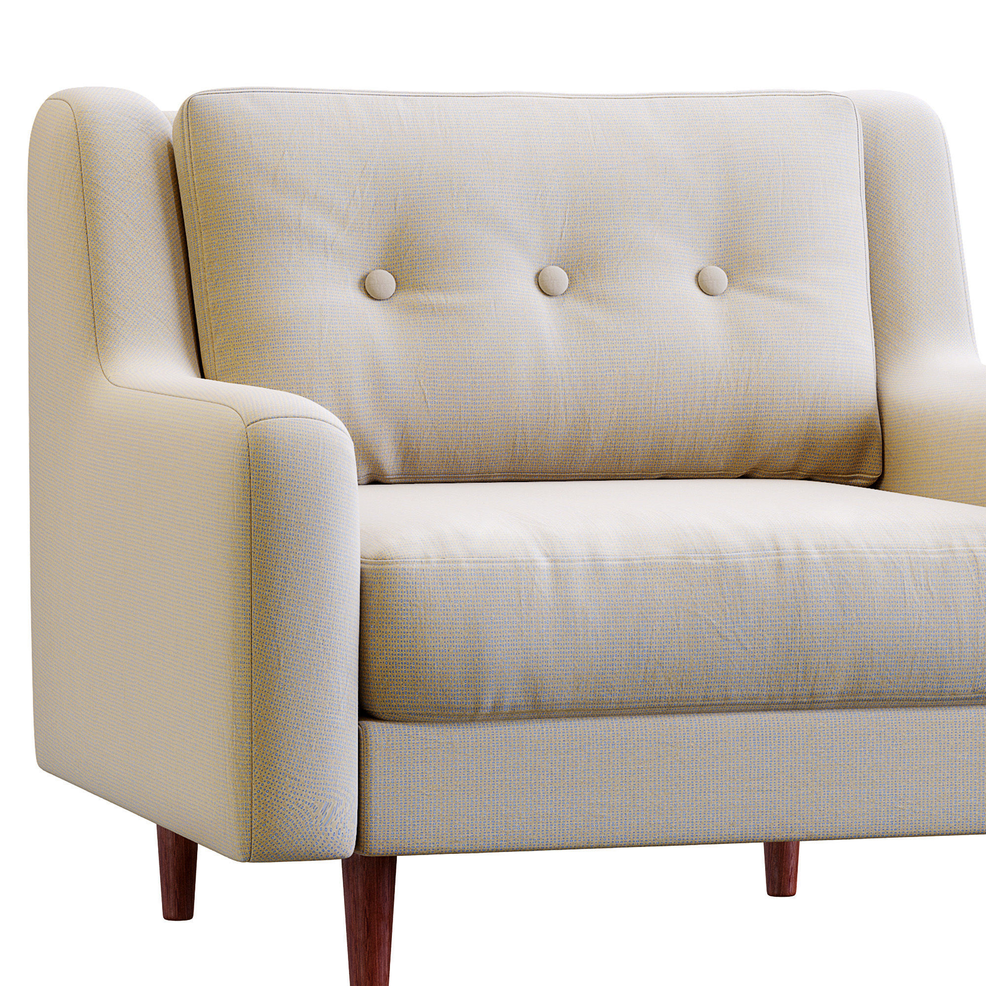 Armchair Crosby By West Elm 3D model_1