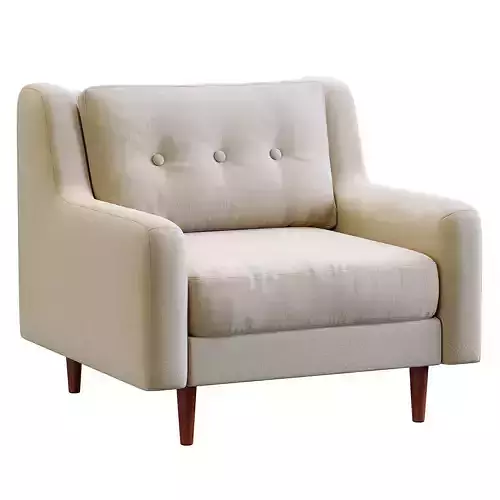 Armchair Crosby By West Elm 3D model