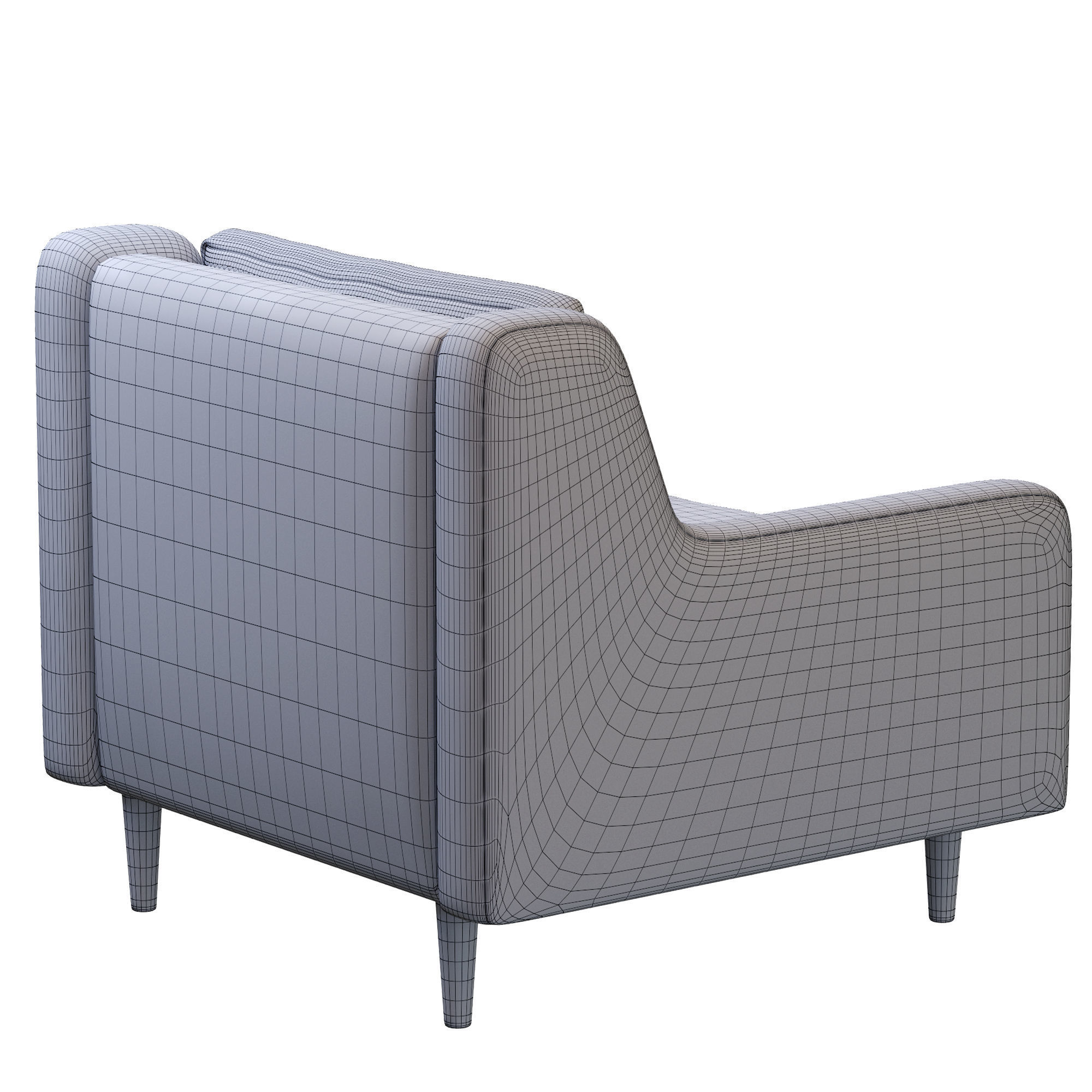 Armchair Crosby By West Elm 3D model_7