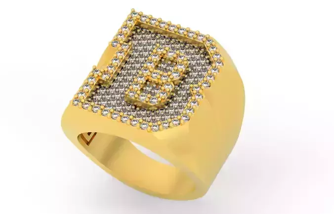 Ring Font  B 3D print model