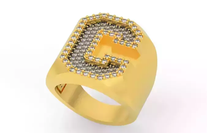 Ring Font  C 3D print model