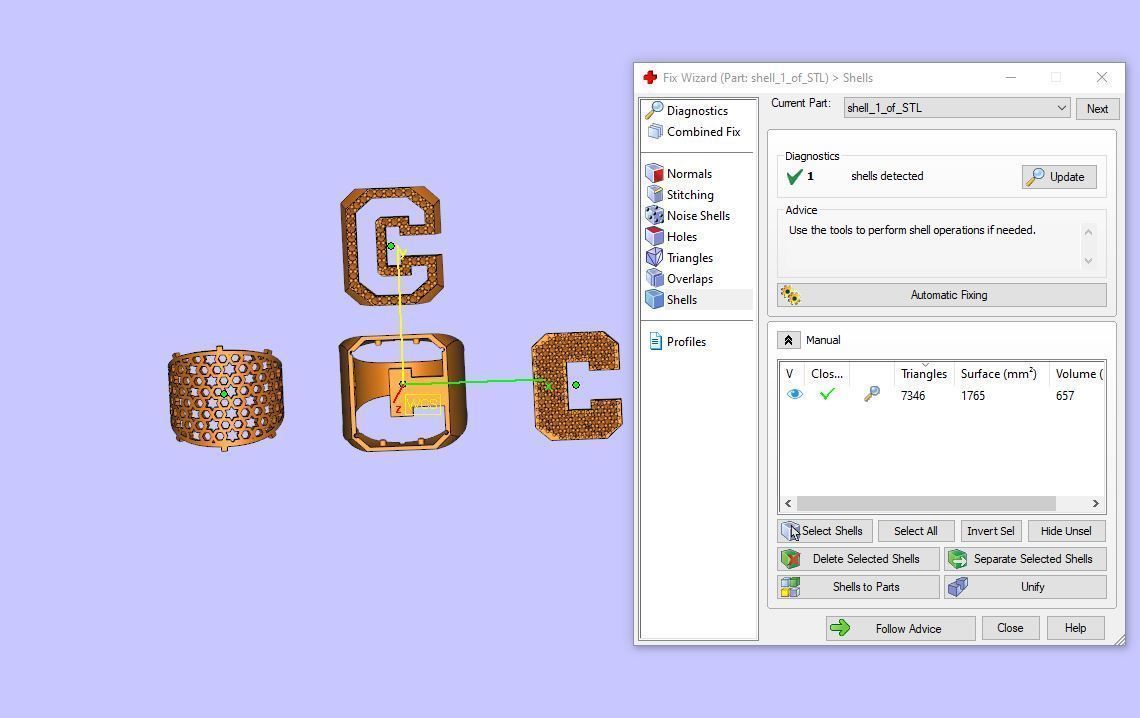 Ring Font  C 3D print model_3