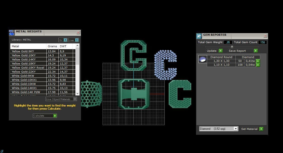 Ring Font  C 3D print model_4