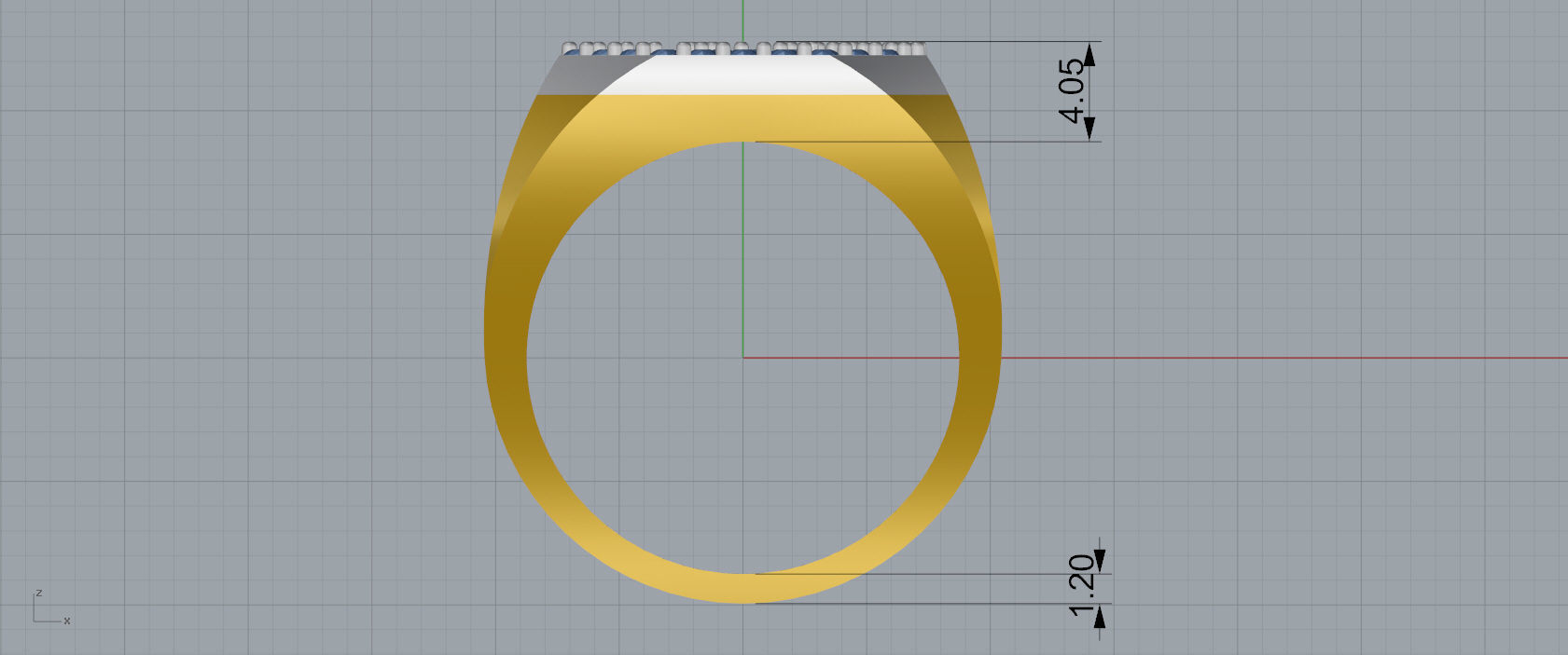 Ring Font  C 3D print model_6
